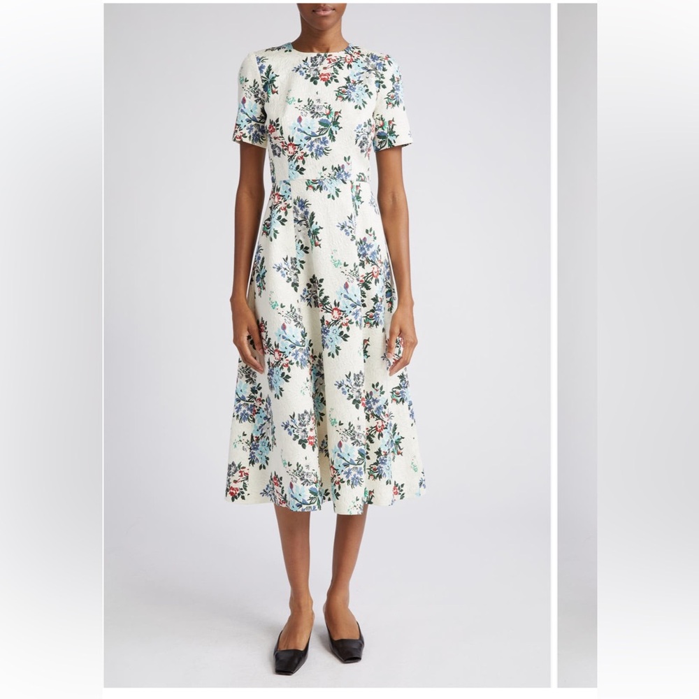 Floral Print Cream Dress